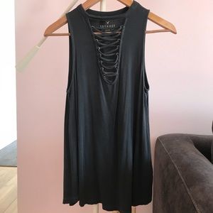 american eagle lace up tank